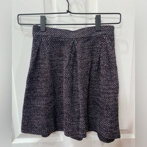 MADEWELL Bistro Mini Marbled Knit Pleated Mini Skirt Sz 0 Lightweight Unlined